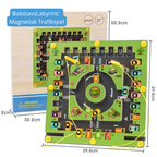 Montessori Magnetiskt Alfabetspel i Trä – Pedagogisk Labyrintleksak