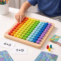 Multiplikationstabell i Trä: Matematikspel för Barn