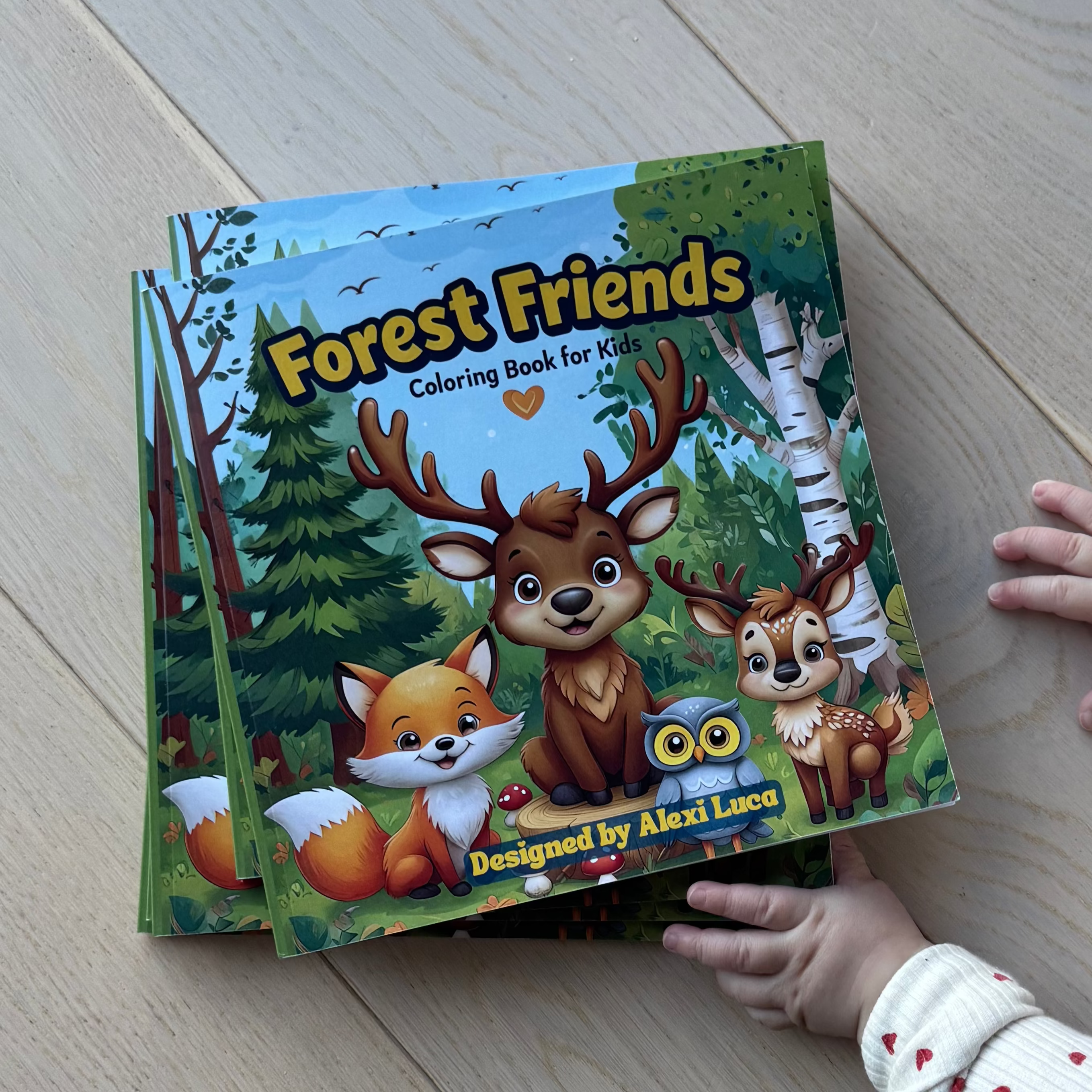 Skogens Vänner - Målarbok för Barn