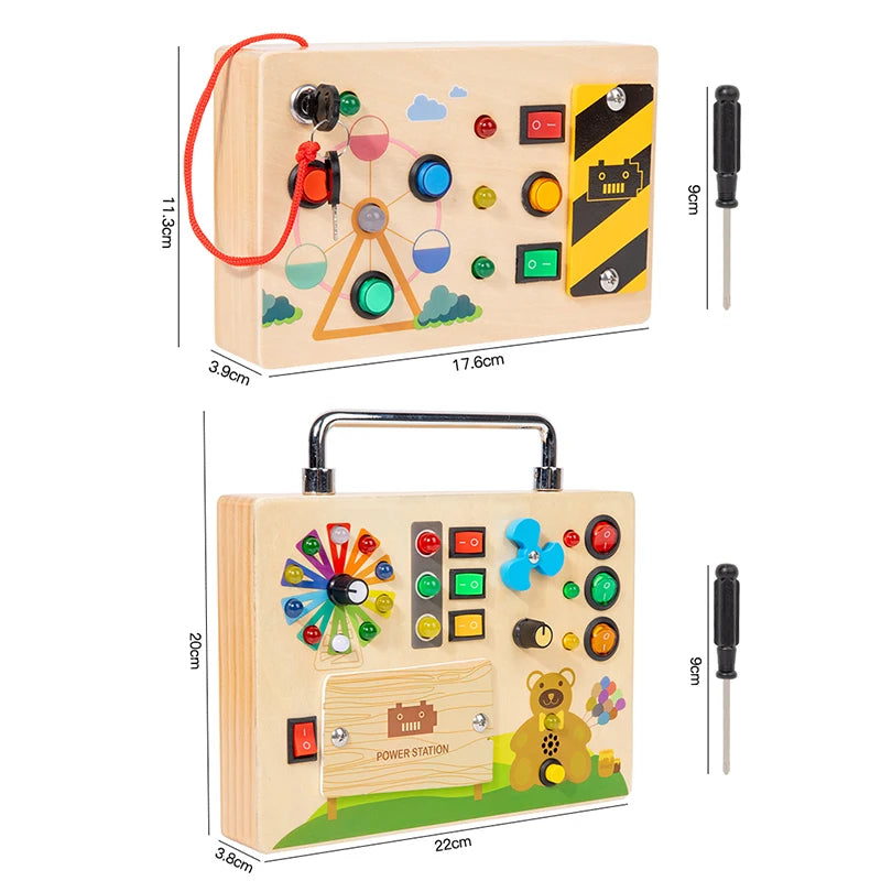 LED Busy Board i Trä