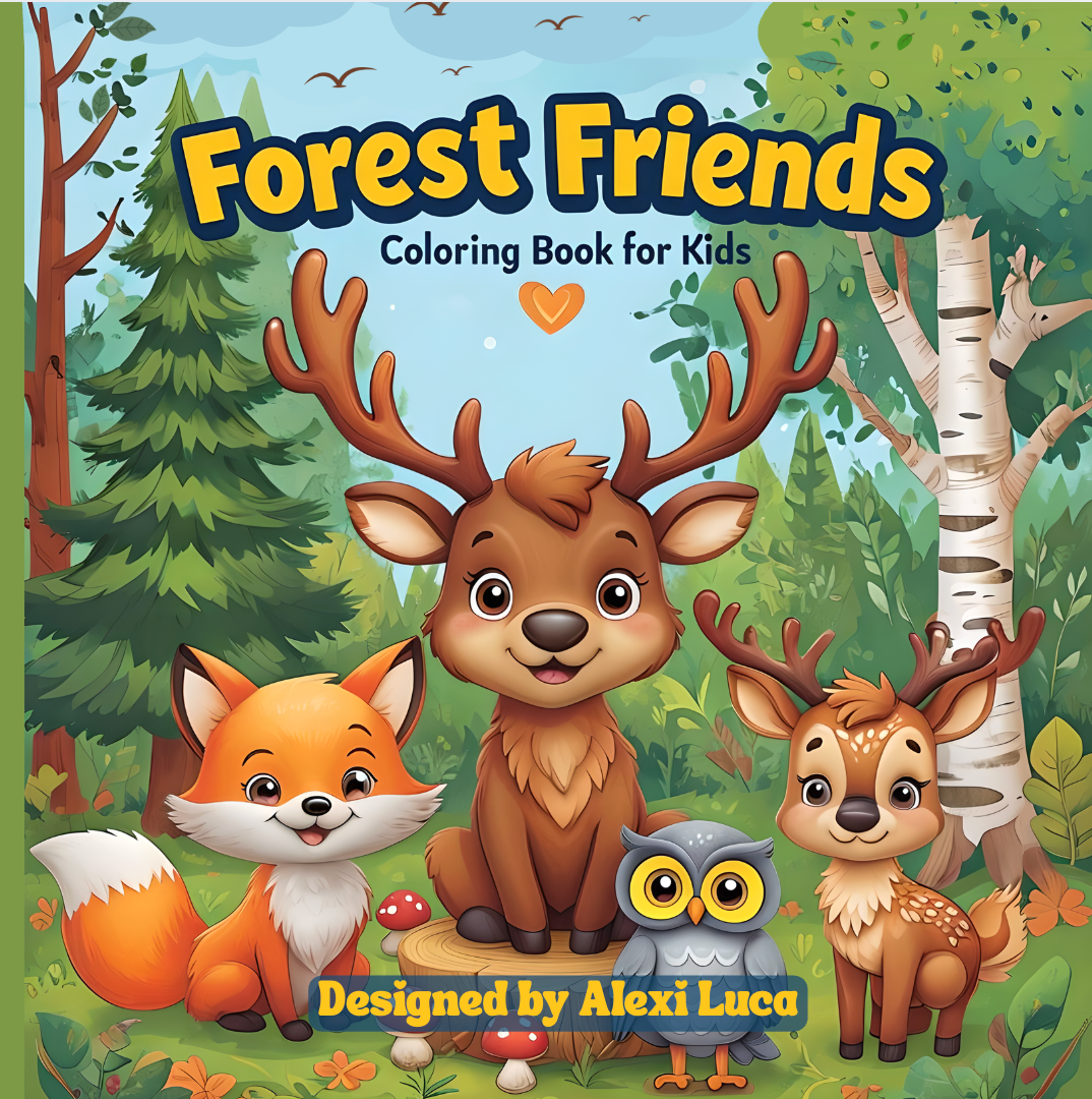 Skogens Vänner - Målarbok för Barn