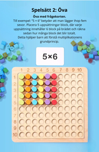 Multiplikationstabell i Trä: Matematikspel för Barn